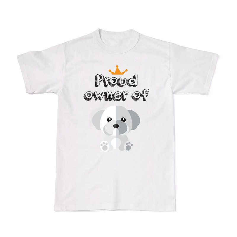 誇り高き犬の飼い主のTシャツ-マルタ語 - Tシャツ - コットン・麻 ホワイト
