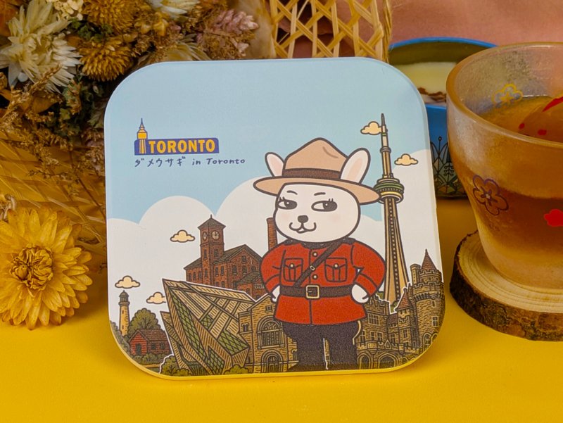陶瓷杯墊【廢兔 in Toronto】 - 杯墊 - 陶 