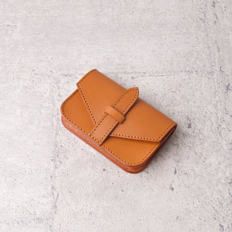 名片盒 Business Card Holder / 淺棕 Tan - 名片夾/名片盒 - 真皮 卡其色