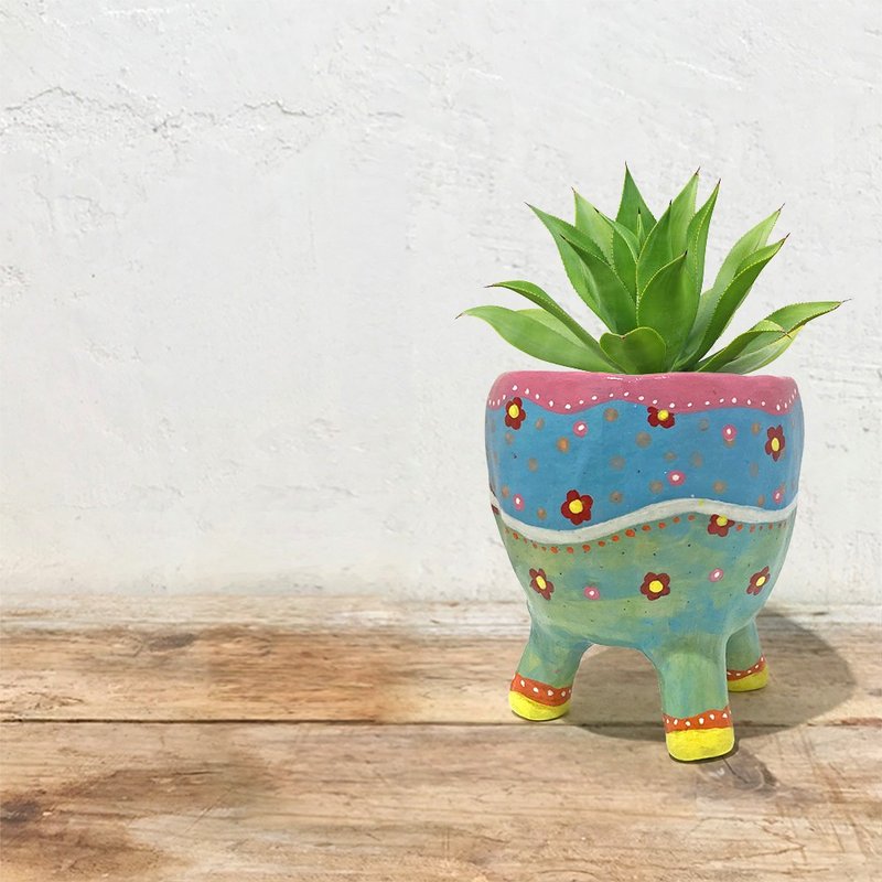 HAND-MADE Fun Spirit Pot - 盆栽/植栽 - 陶 