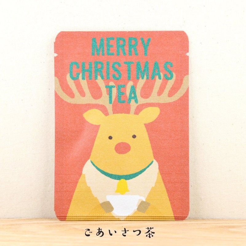 問候茶包_MERRY CHRISTMAS茶-聖誕麋鹿大哥愛喝茶_円緣茶1包入 - 茶葉/茶包/水果茶 - 紙 多色