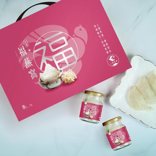 新加坡琉元堂 【禮盒推薦】福燕窩8入禮盒 超值2盒 嚴選燕窩與雪耳 無糖零負擔