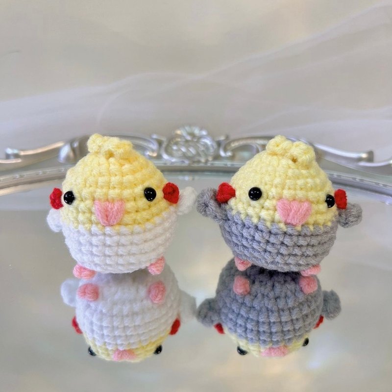 Cockatiel pendant Cockatiel Cute pendant handmade woven Chinese Valentine's Day - Charms - Cotton & Hemp 