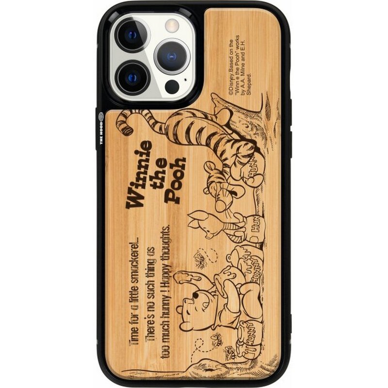 Disney Winnie The Pooh Wooden Case iPhone 16 Pro Case wood magsafe 5623 - Phone Cases - Wood Multicolor