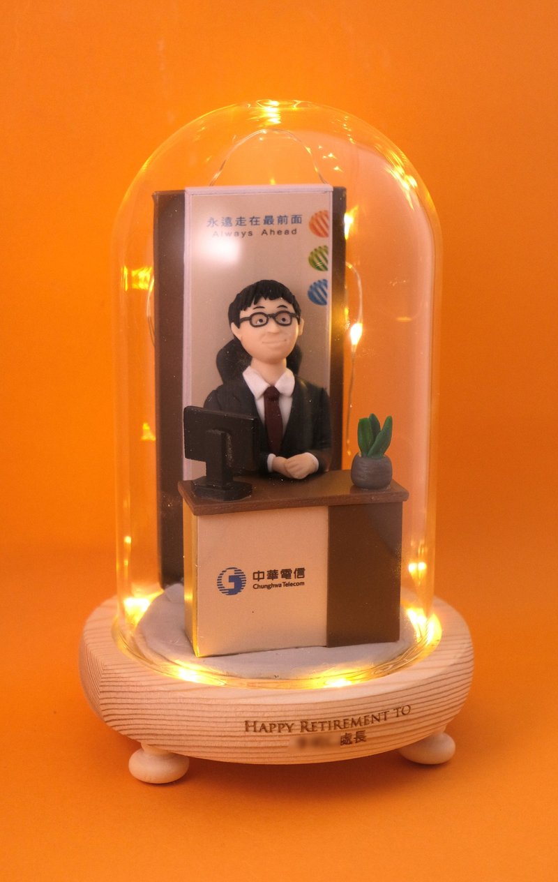 榮休記念小禮品,可客製名字.提供相片客製人物造型(各行各業造型) - 擺飾/家飾品 - 黏土 