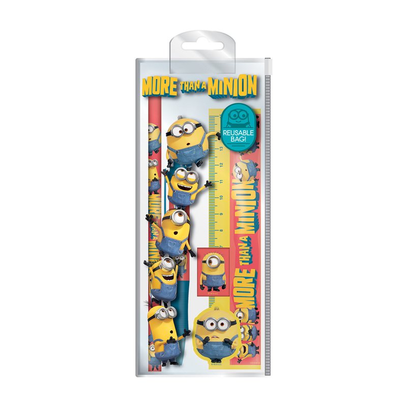 【UK Design】Officially Licensed Minions 5-in-1 Stationary Set - อุปกรณ์เขียนอื่นๆ - พลาสติก หลากหลายสี