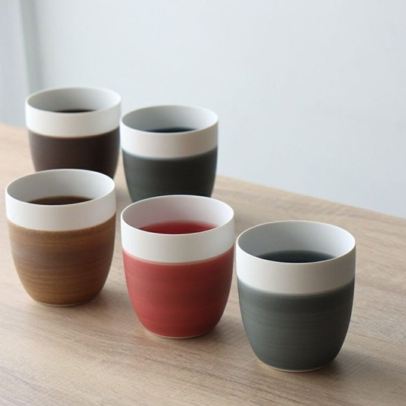 Nichijuku Series Teacup - แก้ว - เครื่องลายคราม สีเทา