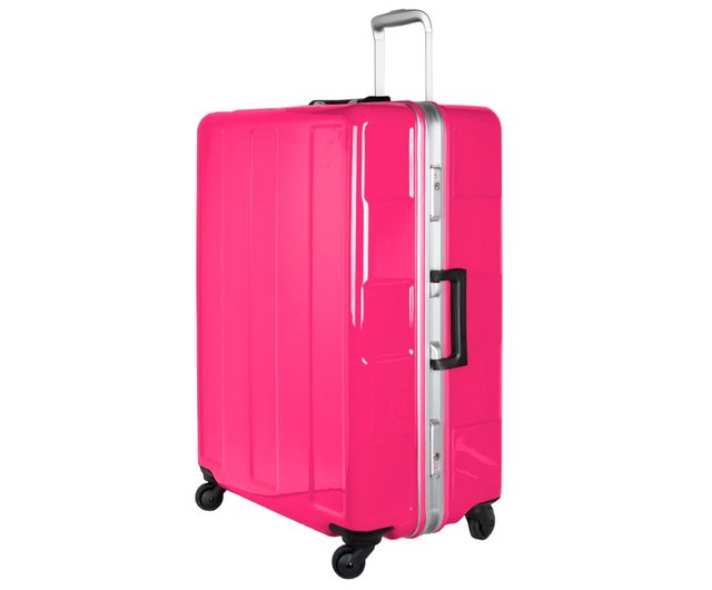 CROWN】大容量27インチ スクエアアルミフレームスーツケース パール