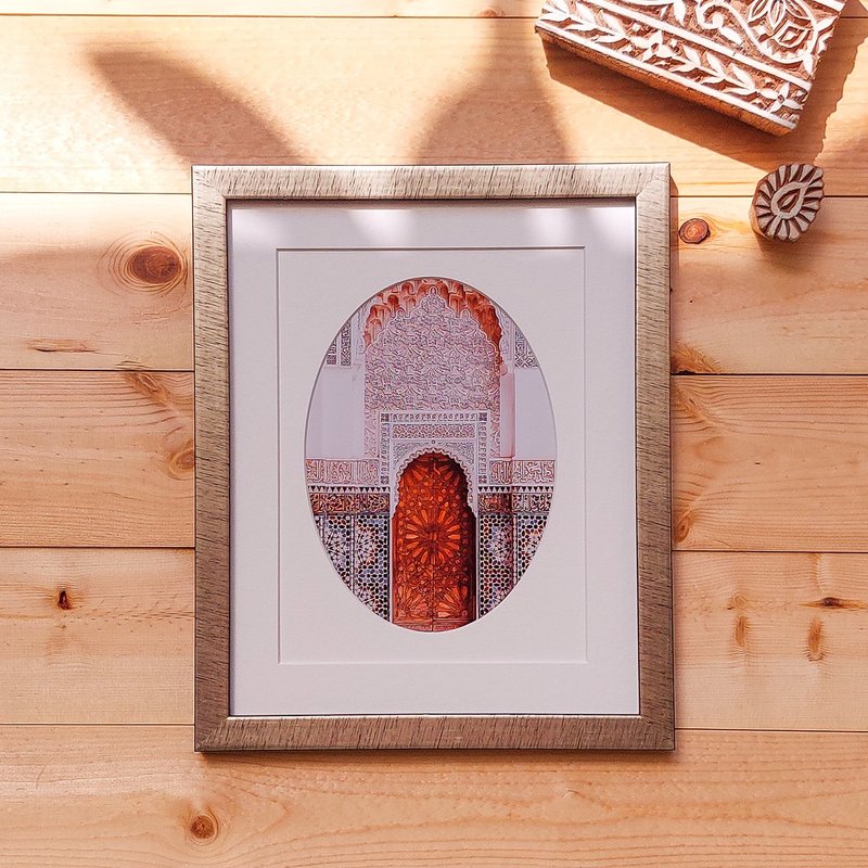 8x10 Picture Frame, Warm Silver, Double Mats 5x7 Oval Opening+6x8 Rect Opening - กรอบรูป - ไม้ สีทอง