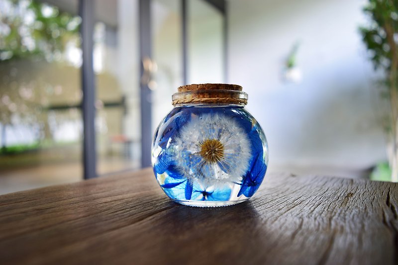 Dreamland dandelion floating glass flower ball - ของวางตกแต่ง - เรซิน ขาว