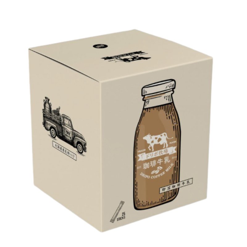 Dripo 即溶三合一 ドリポ牧場咖啡牛乳【原味】 |  25包裝 - 咖啡/咖啡豆 - 其他材質 