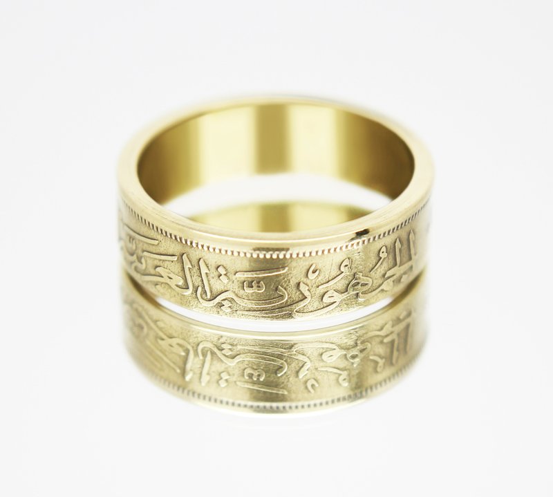 Egypt Coin Ring 10 millim 1960 coin rings for men coin rings for women - 戒指 - 其他金屬 
