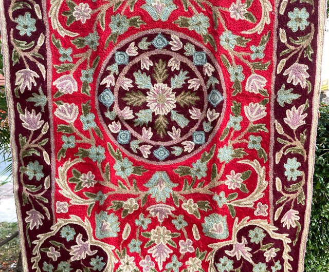 インドアンティーク刺繍敷物 0_eb6feeca0395ed8f31e147c5668f