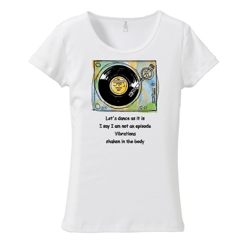 [Women's T-shirt] Let s dance as it is - Women's T-Shirts - Cotton & Hemp White