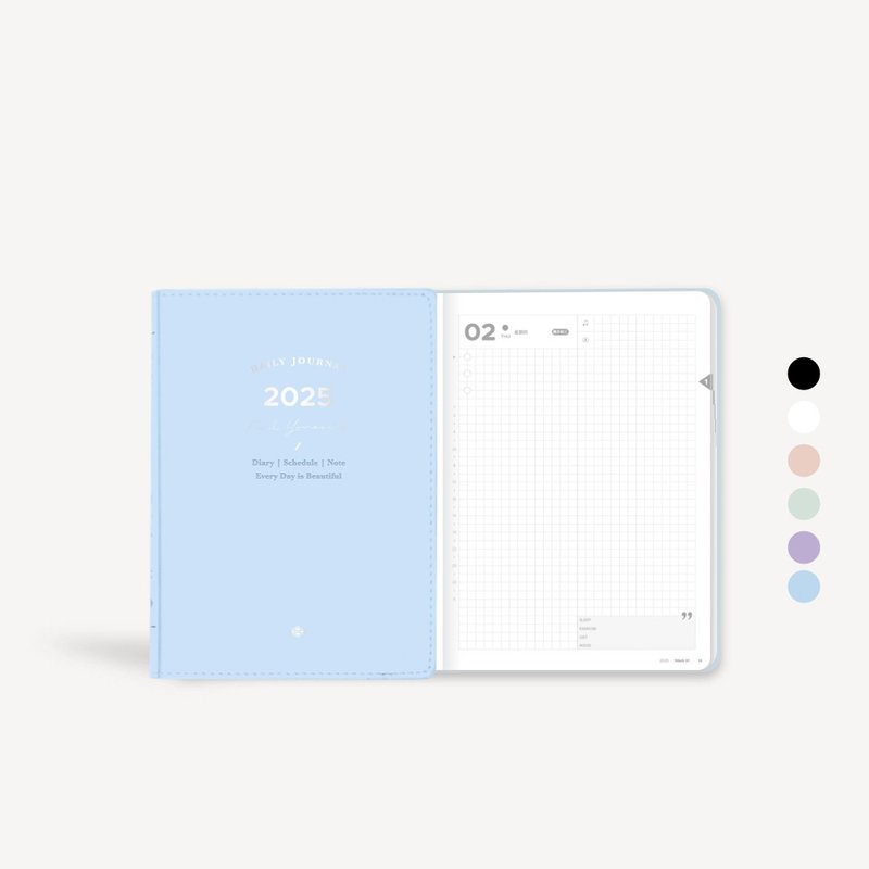 YouthWill One Page a Day 2025 A6 Diary Notebook - สมุดบันทึก/สมุดปฏิทิน - กระดาษ 