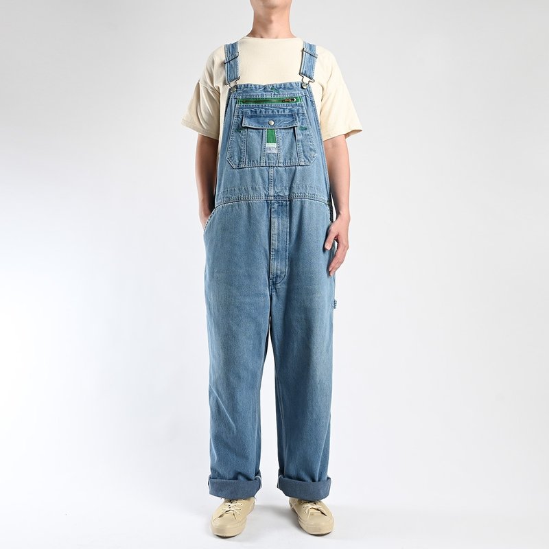 Vintage Overalls - จัมพ์สูท - ผ้าฝ้าย/ผ้าลินิน สีน้ำเงิน