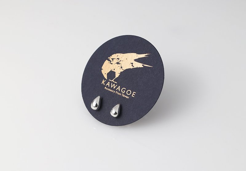 Kawagoe [Silver 925] drop sterling silver earrings hand-made custom - ต่างหู - เงินแท้ สีเงิน