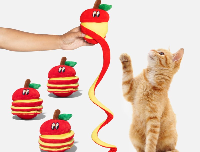 【貓咪自嗨】陪伴發聲/薄荷球逗貓棒 - 貓/狗玩具 - 其他材質 紅色