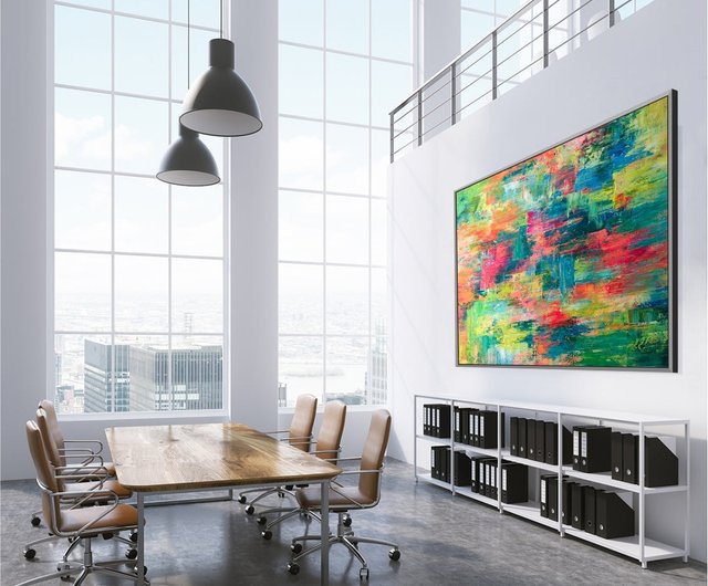 ダイナミックなエネルギー絵画 大胆な抽象表現主義絵画 現代アート