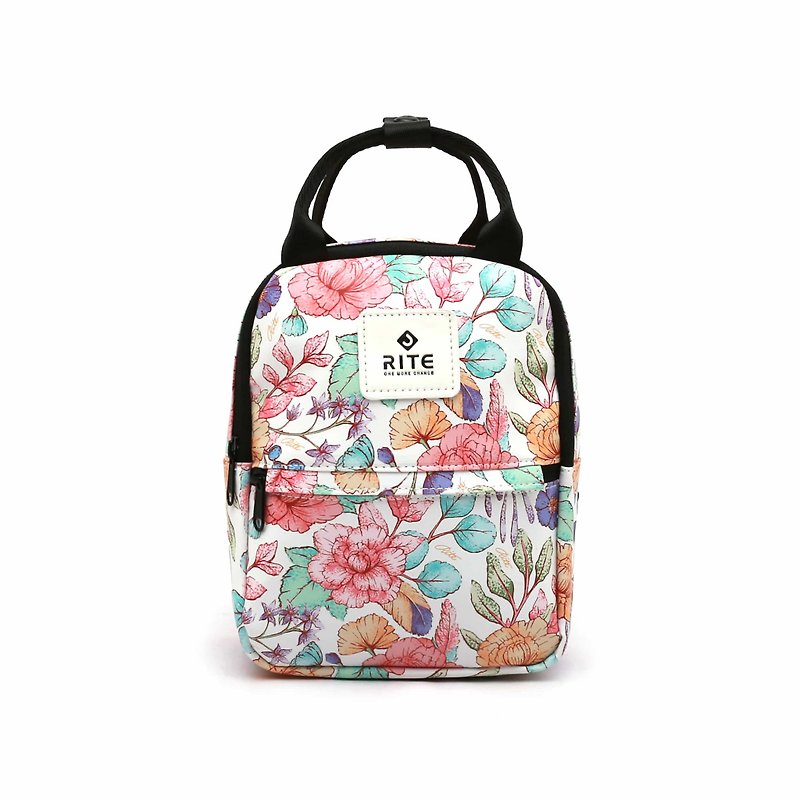 【RITE】Leyou Series-Dual-use Mini Backpack-Rose White - Backpacks - Waterproof Material Multicolor