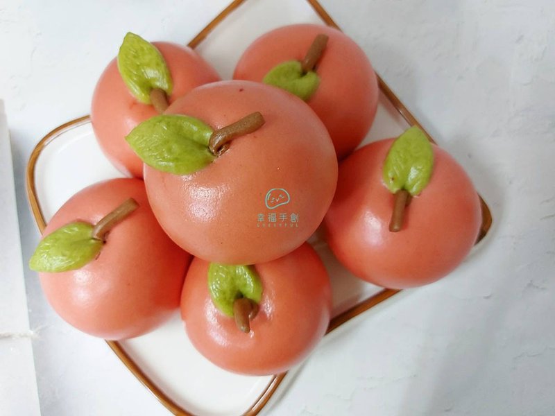 蘋果造型饅頭 (無包餡)  平平安安 寶寶饅頭 收涎 拜拜饅頭 - 麵包/吐司 - 新鮮食材 