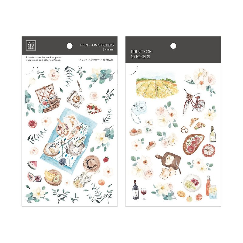 MU Print-On Stickers 111 | 2/Pkg | Journal、Scrapbook、Bujo | - Stickers - Other Materials Red