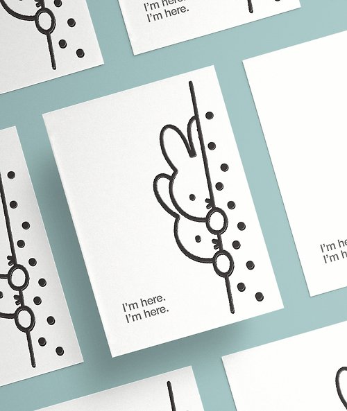 Someday stationery 【Pinkoi x miffy】2024米飛兔 Miffy文具系列 明信片 我們都在2