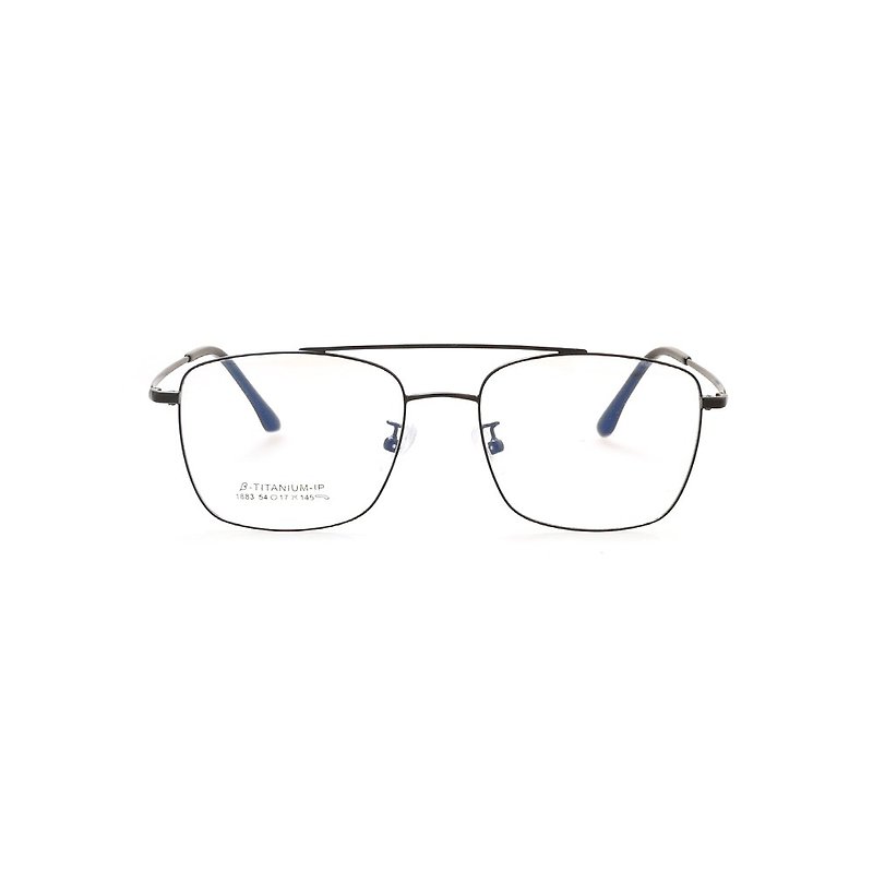 鈦絲雙樑眼鏡│文青消光黑-新款嘗鮮價 - 眼鏡/眼鏡框 - 貴金屬 黑色