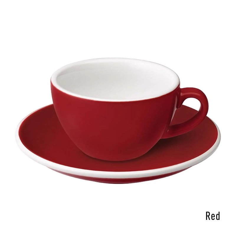 LOVERAMICS 150ml five-color white coffee cup plate set - Mugs - Porcelain Multicolor