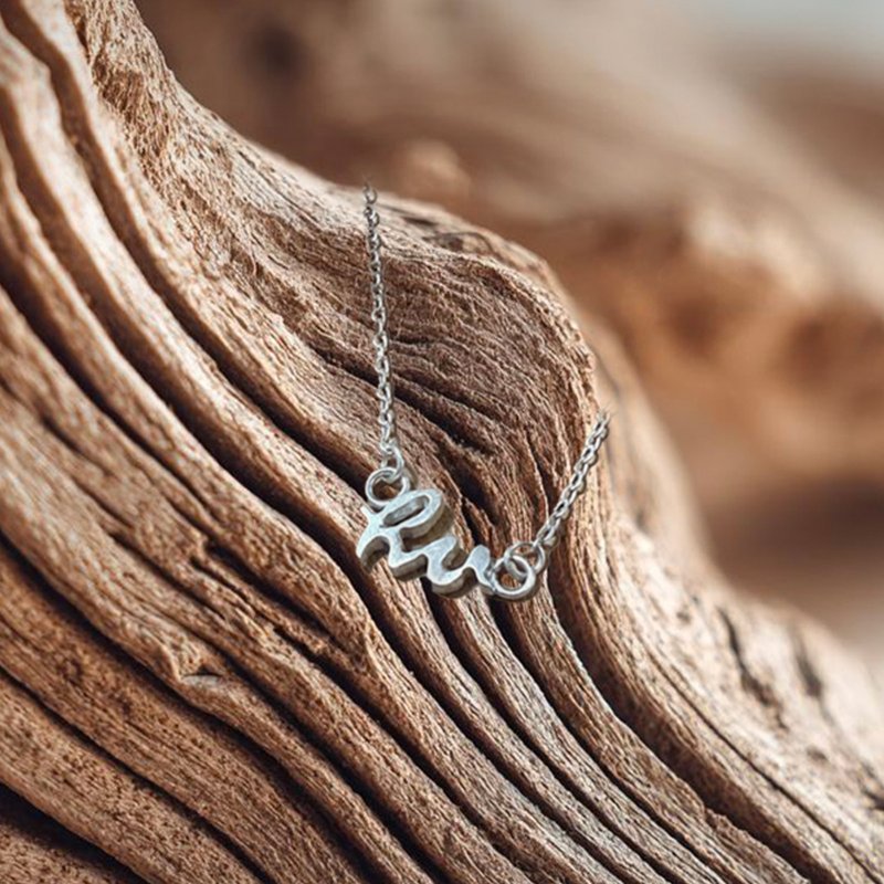 手工製925純銀英文名字項鍊 - 項鍊 - 純銀 