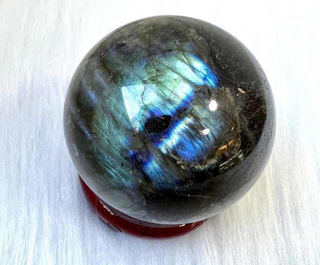 ブロンズ製ドラゴン彫刻 クリスタルボール付き