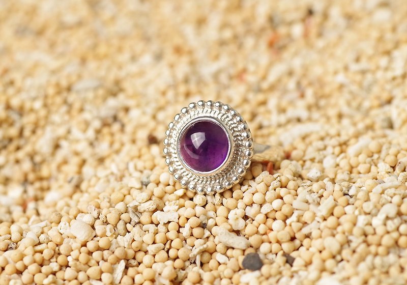 アメシストのシルバーリング - 戒指 - 寶石 紫色