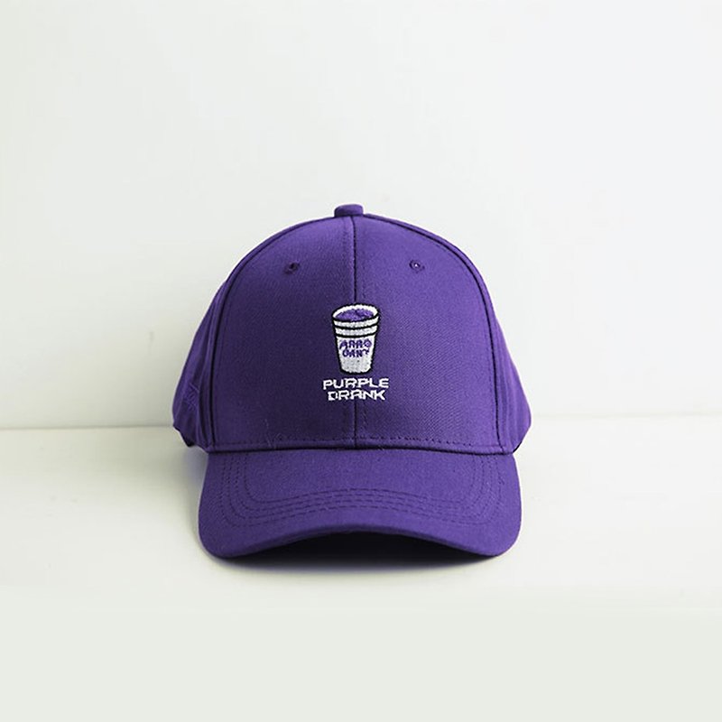 韓版飲料刺繡棒球帽M8117 - 帽子 - 棉．麻 紫色