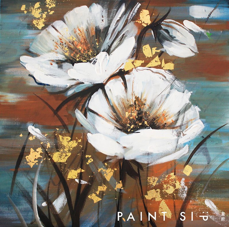 PAINT SIP X Brilliant and Blooming Gold Leaf Painting Creation - วาดภาพ/ศิลปะการเขียน - วัสดุอื่นๆ 