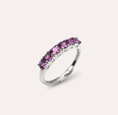 安的珠寶 AND Jewel AND 玫瑰石榴石 紫色 圓形 3mm 戒指 和諧系列 Rely 天然寶石