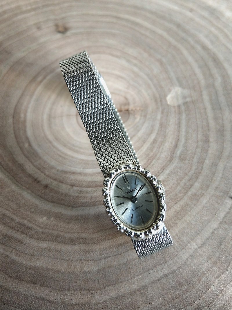 Germany _HELBROS_ Herblos _ Collection Classic Antique Watch _ Women's Watch - นาฬิกาผู้หญิง - โลหะ สีเงิน
