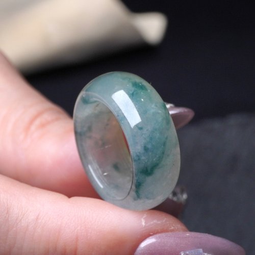 瓔珞珠寶盒 E.L.Jewelry Box 冰三彩翡翠戒指戒圈 | 國際14圍 | 天然緬甸玉翡翠A貨 | 送禮
