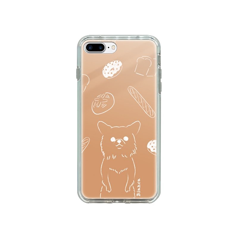 iPhone mirror case Chihuahua and bread illustration - Phone Cases - Plastic Gold