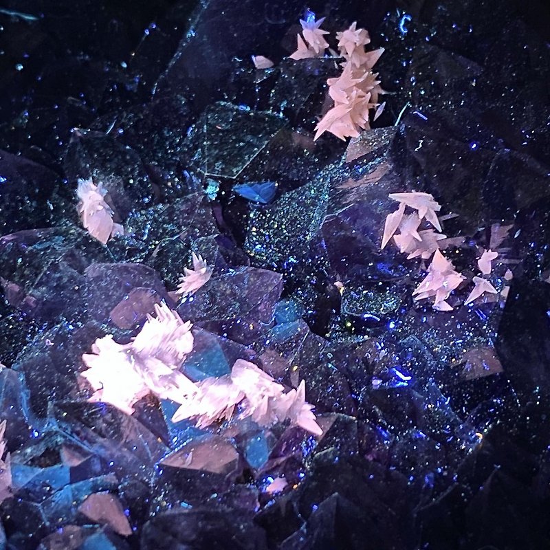 【Lost and find】Huge amethyst and calcite flower symbiosis - ของวางตกแต่ง - เครื่องเพชรพลอย สีม่วง