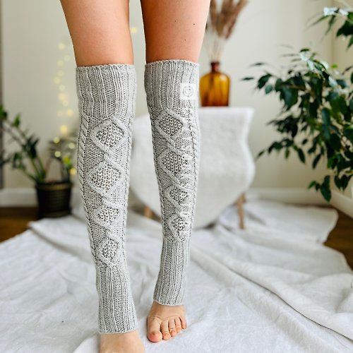 Wool yoga leg warmers Knitted leg warmers Sexy women stockings