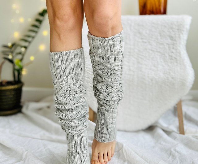 Wool yoga leg warmers Knitted leg warmers Sexy women stockings
