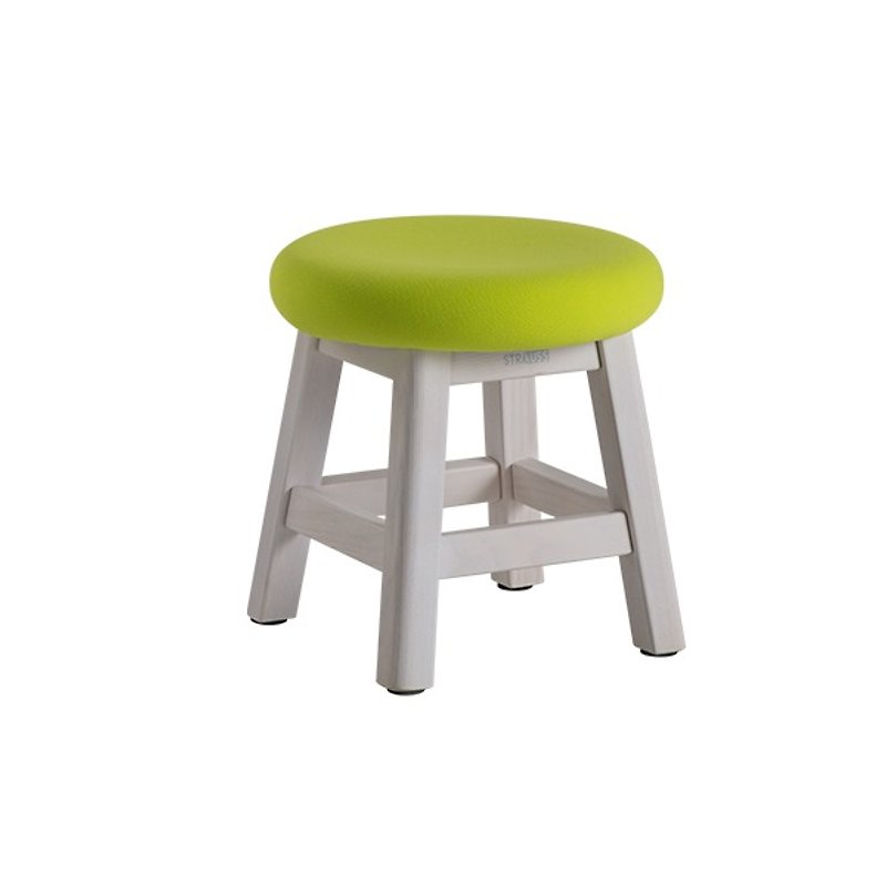 Stool. Ya Recreational mini stool (white wash) (light green) ─ door [love] - เฟอร์นิเจอร์เด็ก - ไม้ 