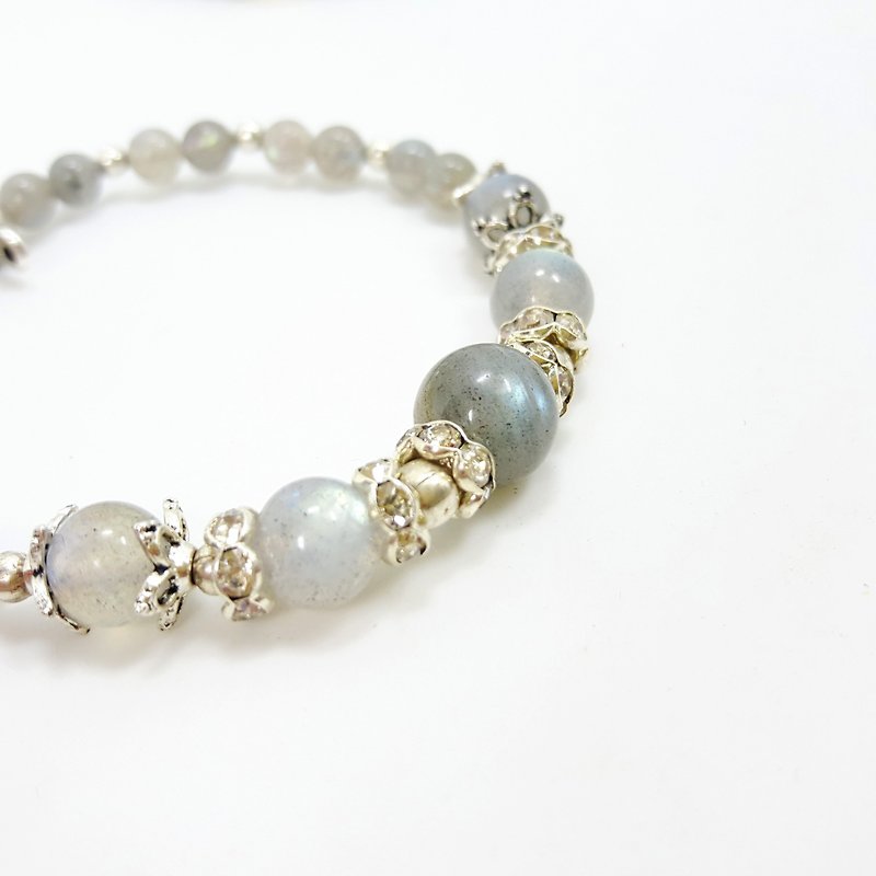 H5 ~ natural stone bracelet ~ can be tapped ~ alloy design models - Bracelets - Gemstone Multicolor