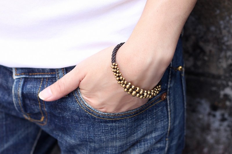 Brass Woven Bracelets Adjustable Exotic Form Bunch - Bracelets - Other Metals Gold