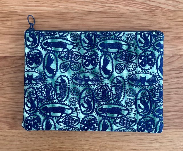 mina perhonen jungle relief ポーチ大きめA5 mukava handmade