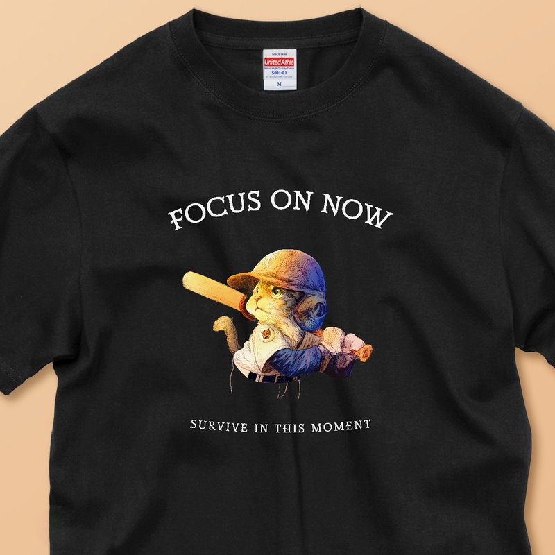 FOCUS ON NOW THE TIGER CAT / Reliable Quality / Classic Cotton T-Shirt - เสื้อยืดผู้หญิง - ผ้าฝ้าย/ผ้าลินิน ขาว