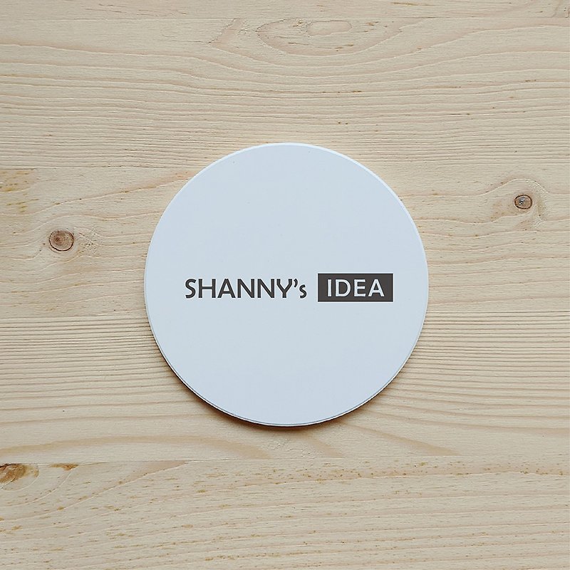 Customized | Round suction cup mat - Coasters - Porcelain White
