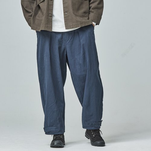 北歐森林-AKIBO、CHOOP、KANGOL、Angelia&Pets KANGOL袋鼠個性氣球長褲-深藍