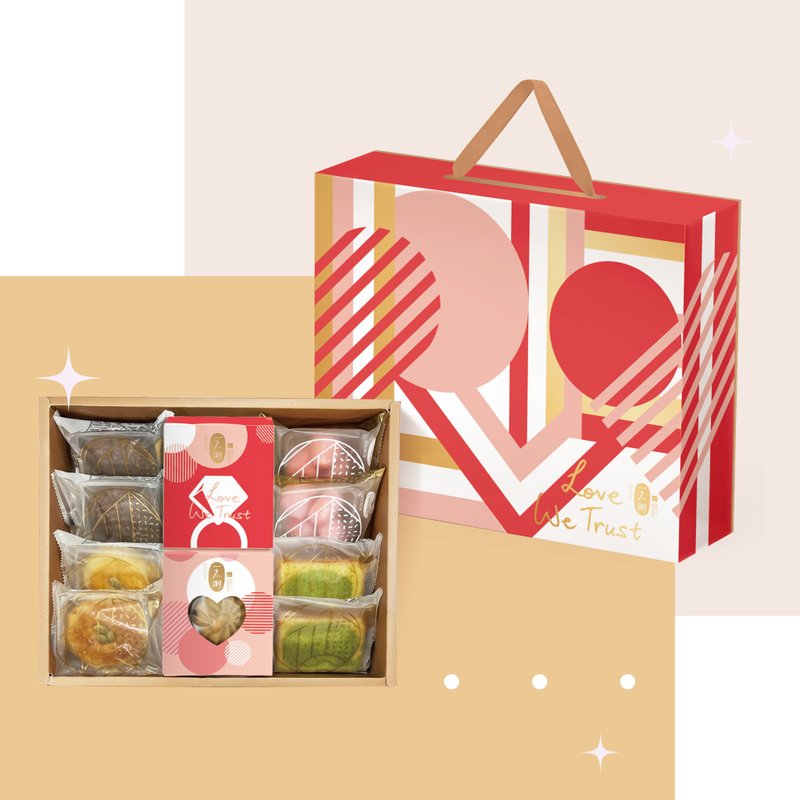 【Ichi no Sato】LOVE . Love gift box - Cake & Desserts - Other Materials Pink