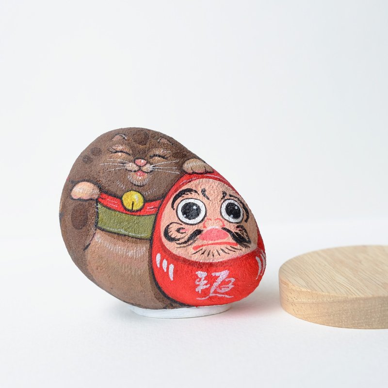 Stone Stuffed Dolls & Figurines Red - Manekineko & Daruma